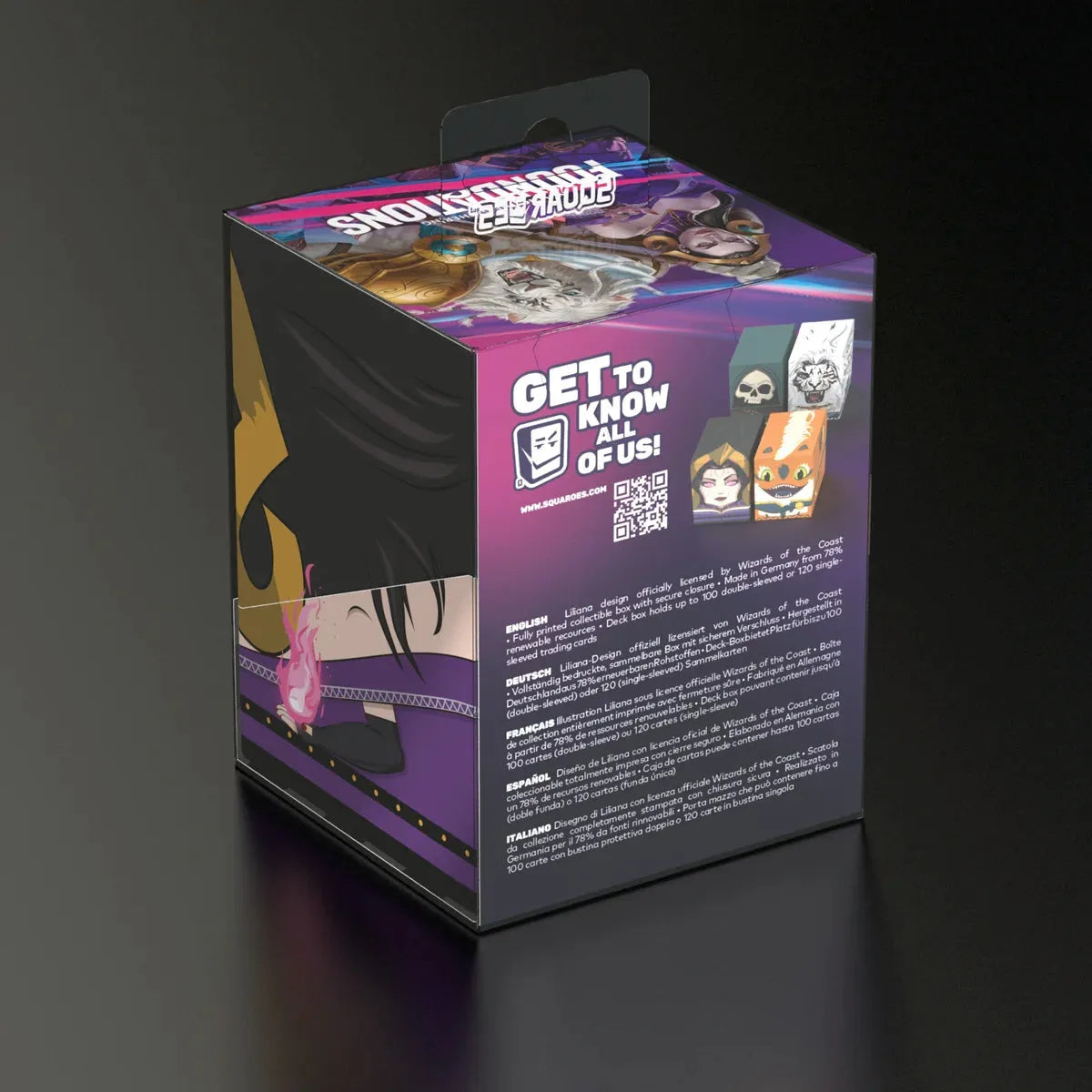 Ultimate Guard - Squaroes Boulder 100+ Deck Box Magic: The Gathering Foundations Liliana