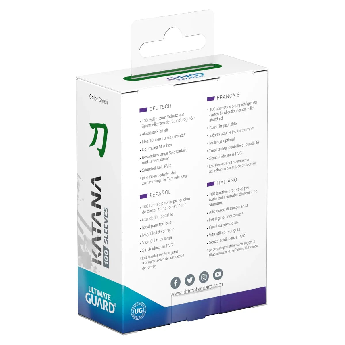 Ultimate Guard - Katana Sleeves Green (100)