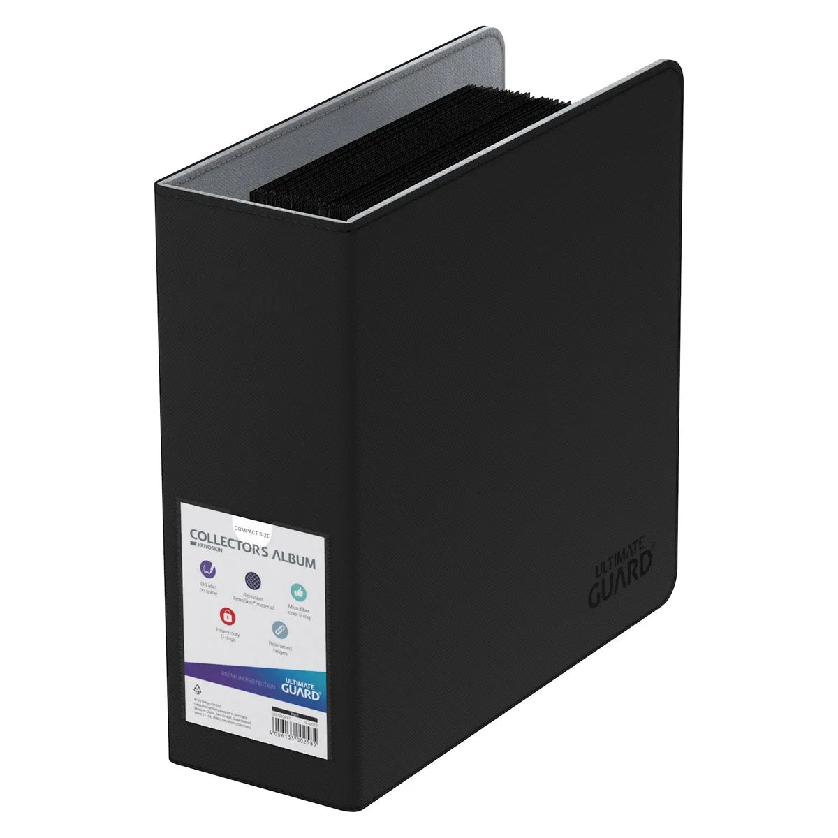 Ultimate Guard - Collector's Album Xenoskin Compact Black - Raccoglitore ad Anelli per Carte