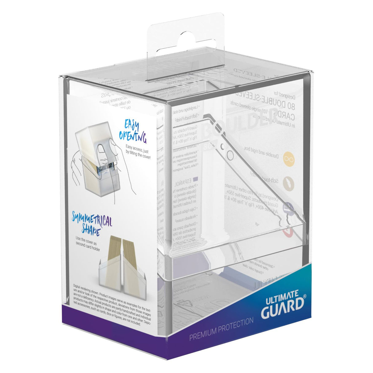 Ultimate Guard - Boulder 80+ Deck Box - Clear