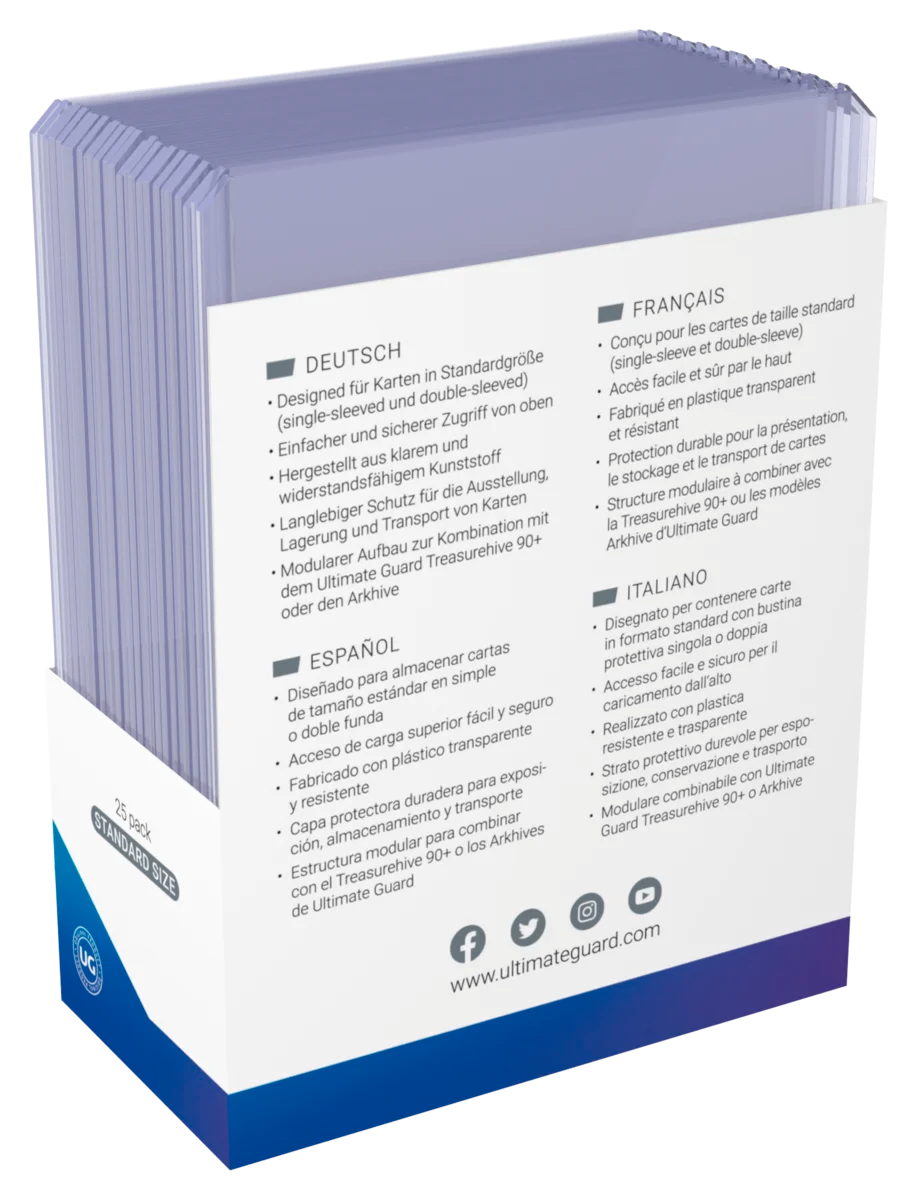 Ultimate Guard – Card Covers Toploading 25pz – 35 pt (Standard Size)