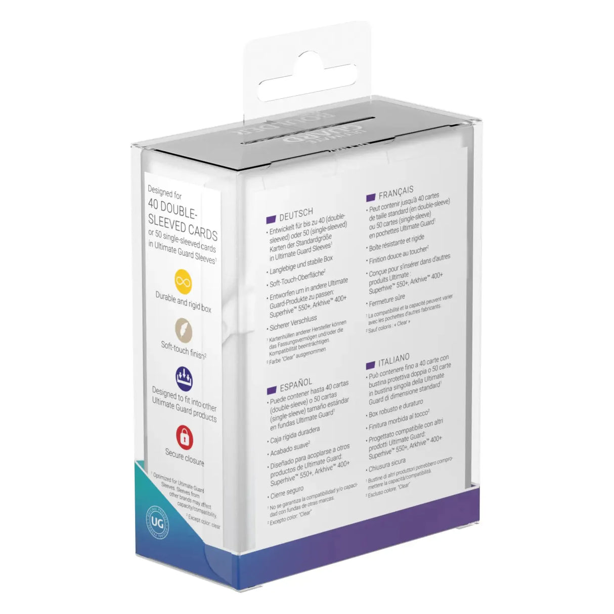 Ultimate Guard - Boulder 40+ Deck Box - Ice