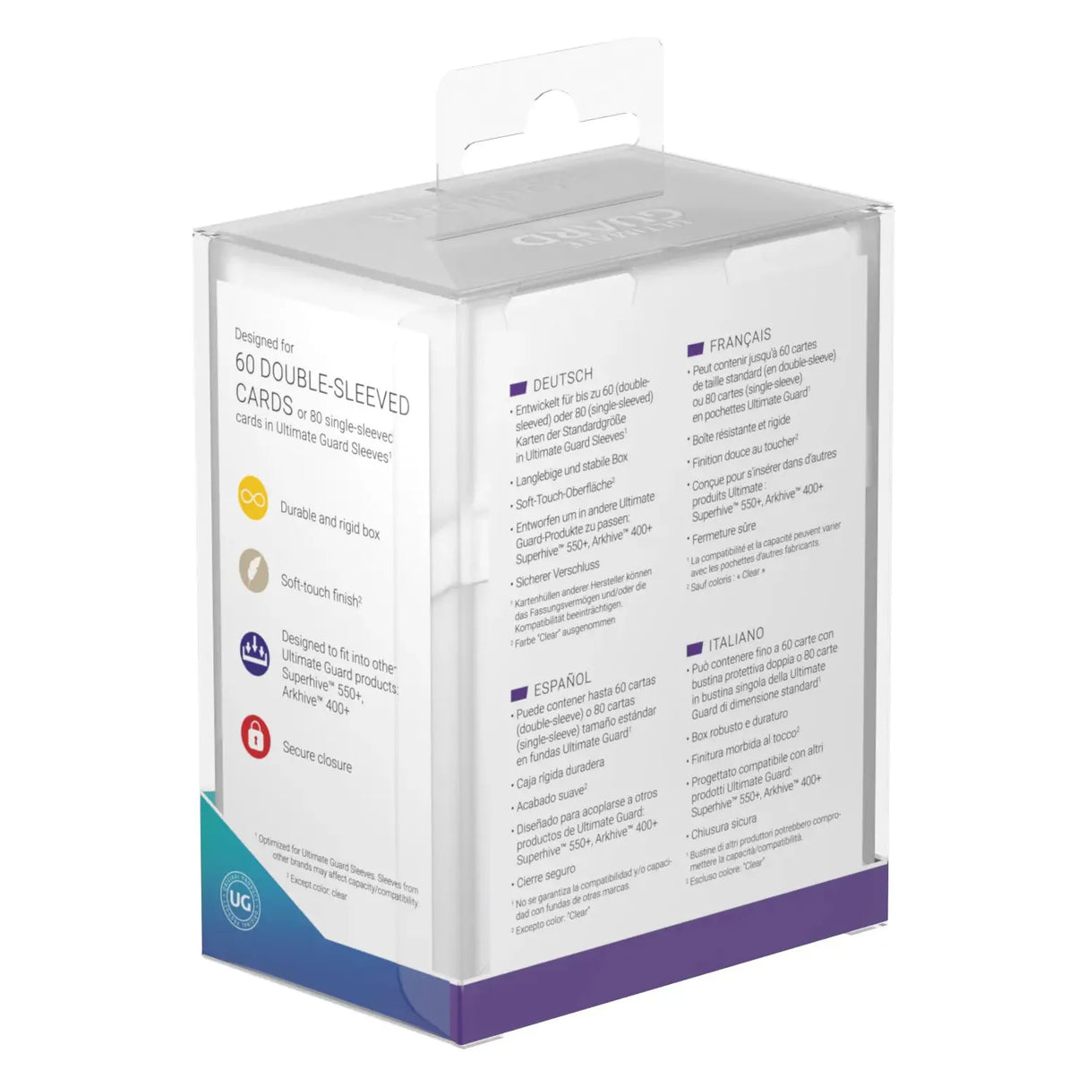 Ultimate Guard - Boulder 60+ Deck Box - Ice