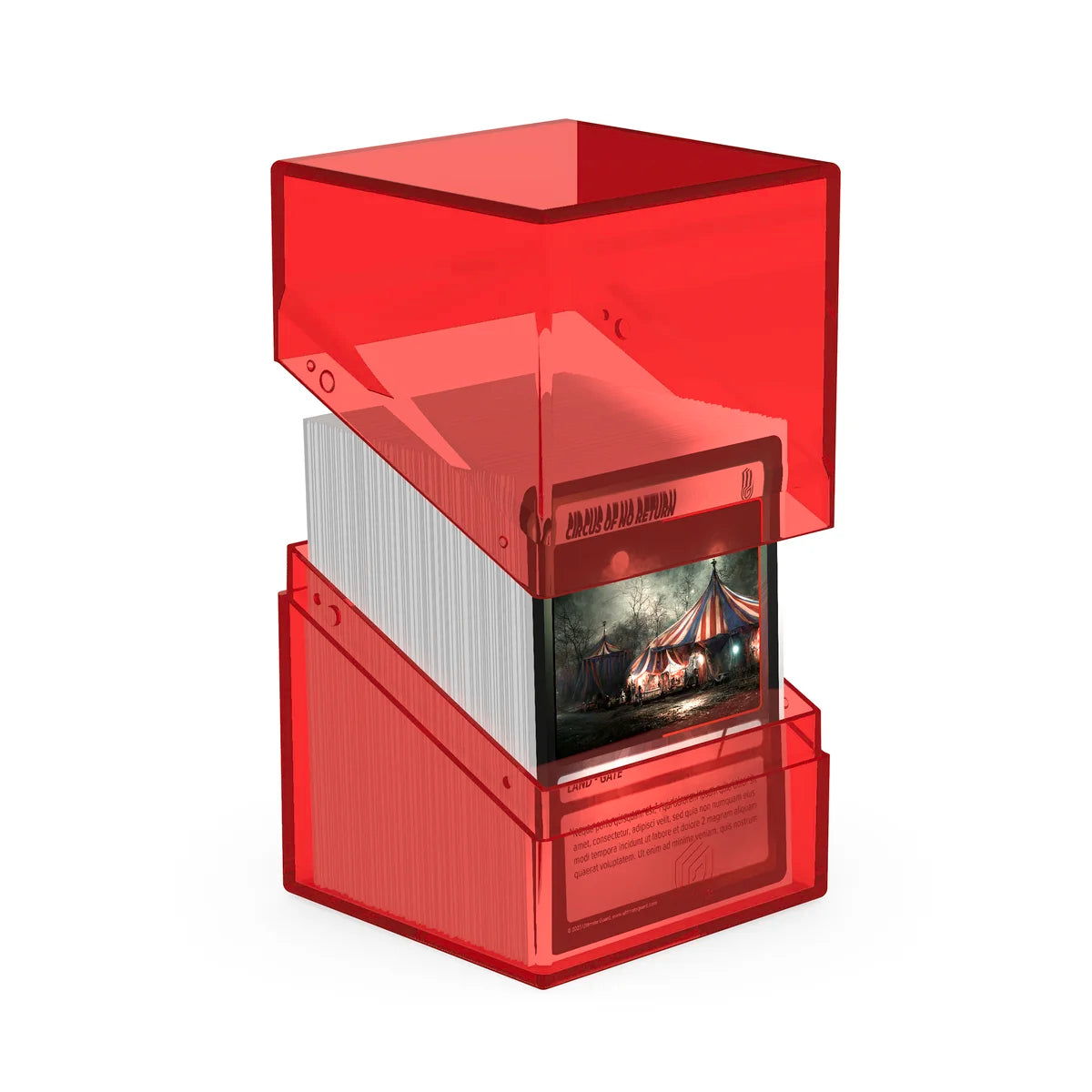 Ultimate Guard - Boulder 100+ Deck Box Clear Ruby