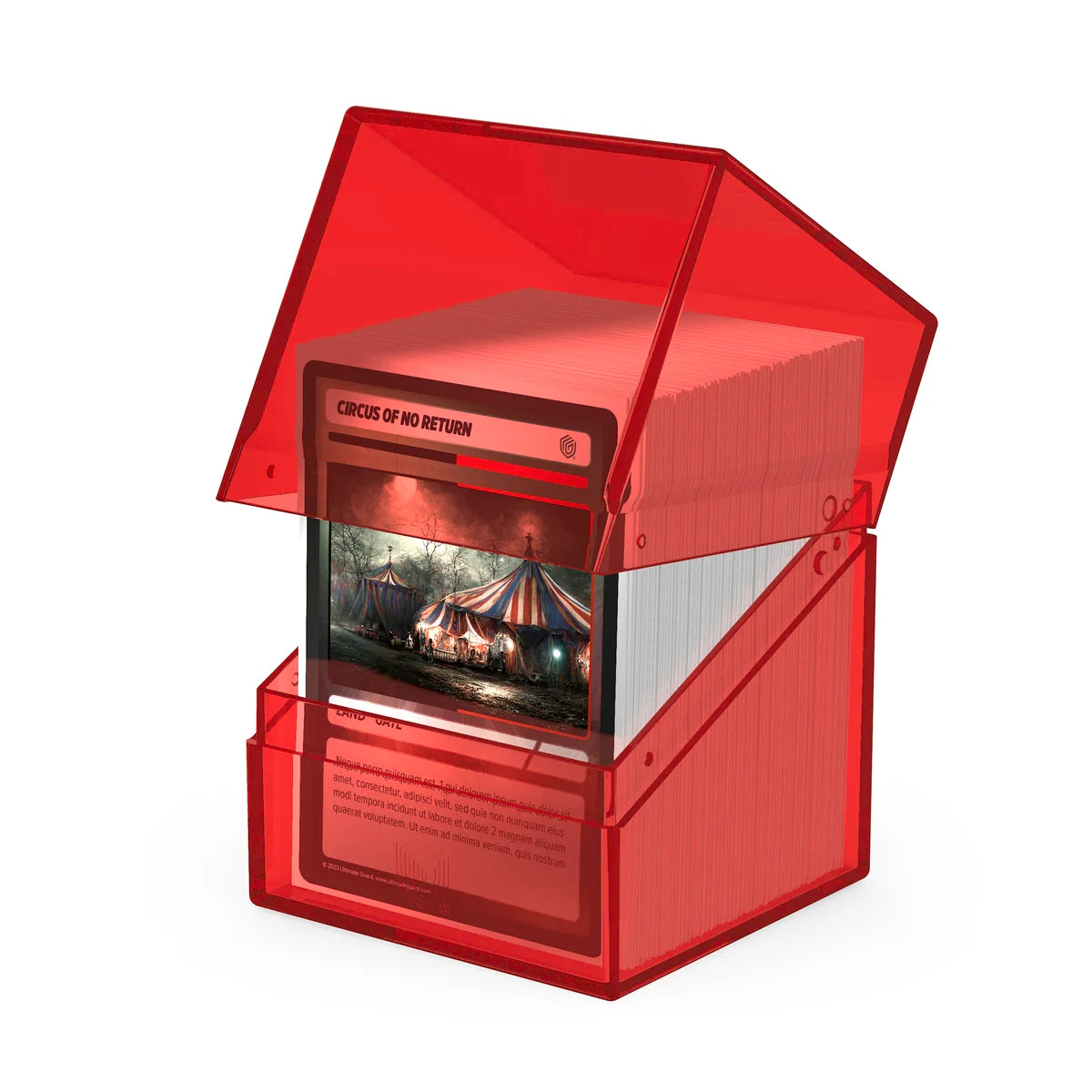 Ultimate Guard - Boulder 100+ Deck Box Clear Ruby