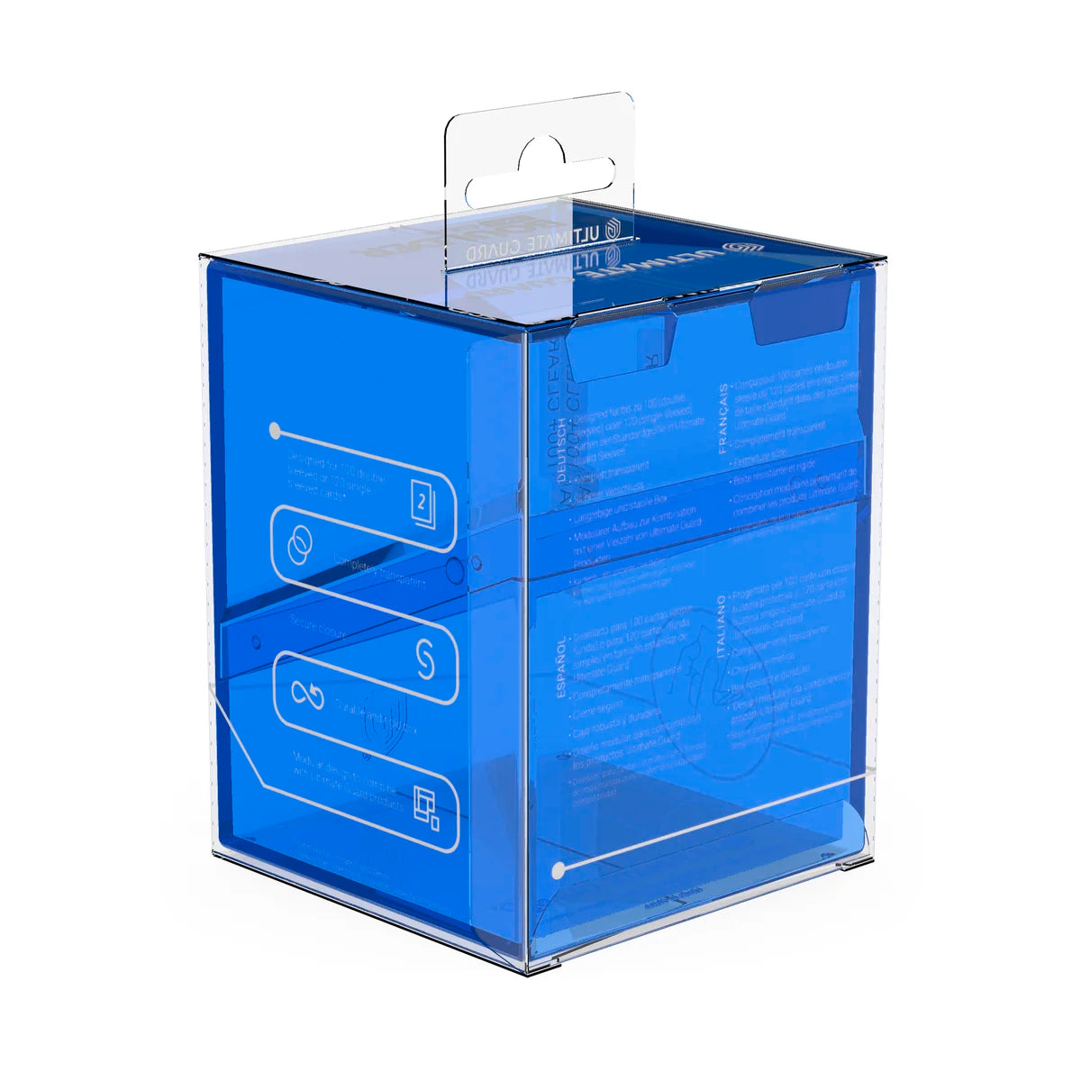 Ultimate Guard - Boulder 100+ Deck Box Clear Sapphire