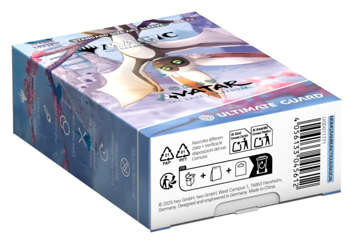 Ultimate Guard – Art Sleeves Standard Size (100) – Avatar: The Last Airbender – Momo, Rambunctious Rascal