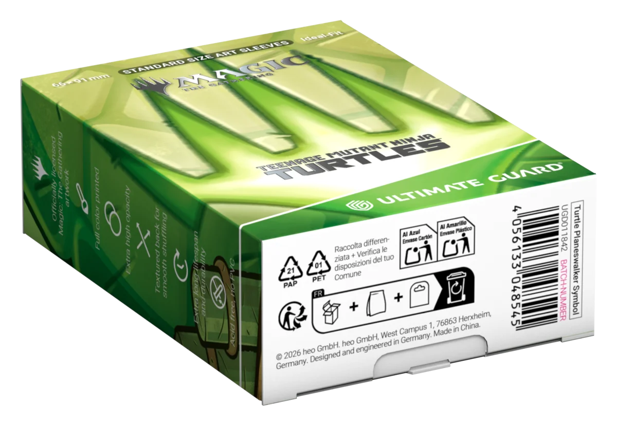 Ultimate Guard – Art Sleeves Standard Size (100) – Magic: The Gathering | Teenage Mutant Ninja Turtles - Turtle Planeswalker Symbol