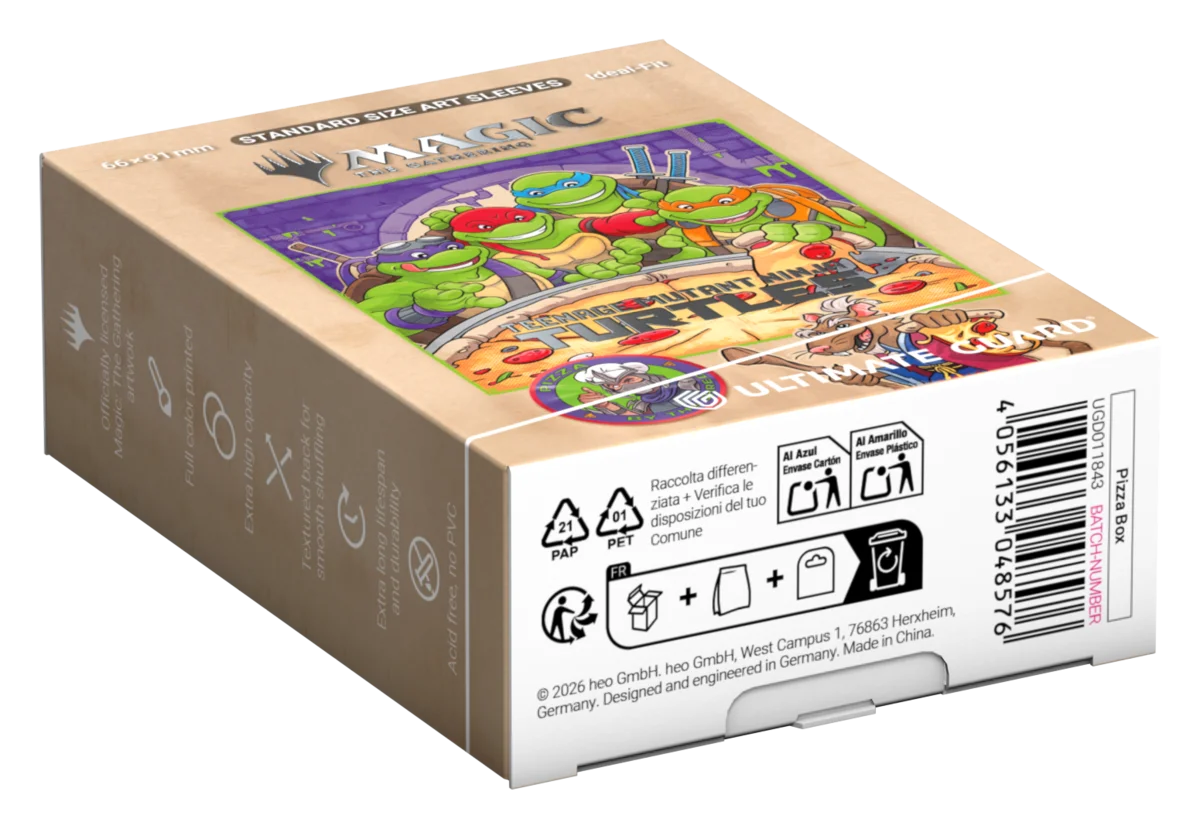 Ultimate Guard – Art Sleeves Standard Size (100) – Magic: The Gathering | Teenage Mutant Ninja Turtles - Pizza Box