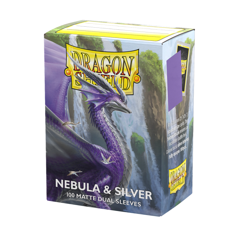 Dragon Shield - Matte Dual Sleeves Nebula & Silver (100 Bustine)