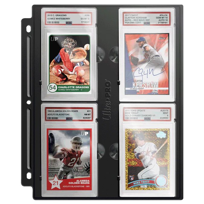 Ultra PRO Black Graded Slab Page - Pagine Carte Gradate