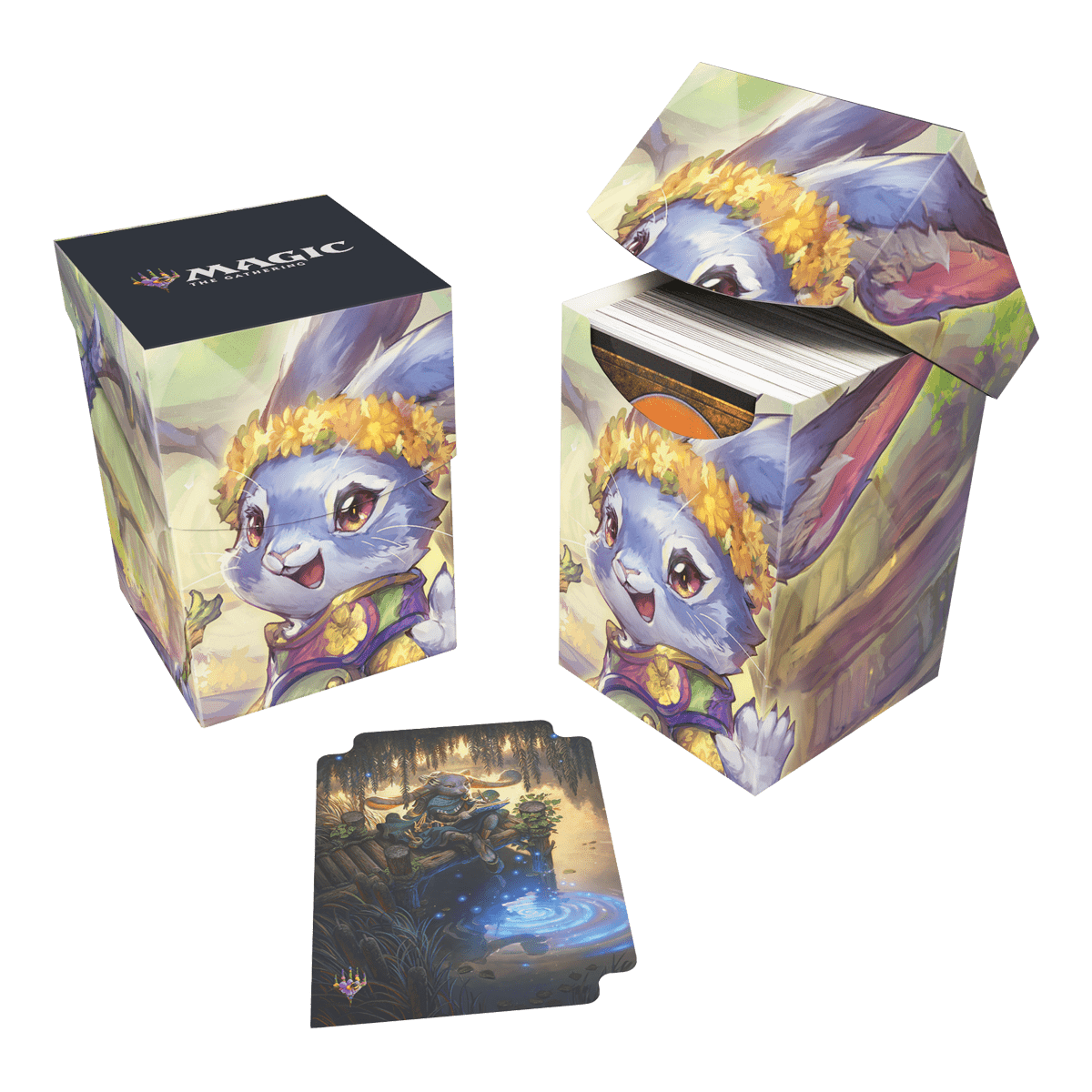 Bloomburrow Ms.Bumbleflower (Commander - Peace Offering Green/White/Blue) 100+ Deck Box for Magic: The Gathering
