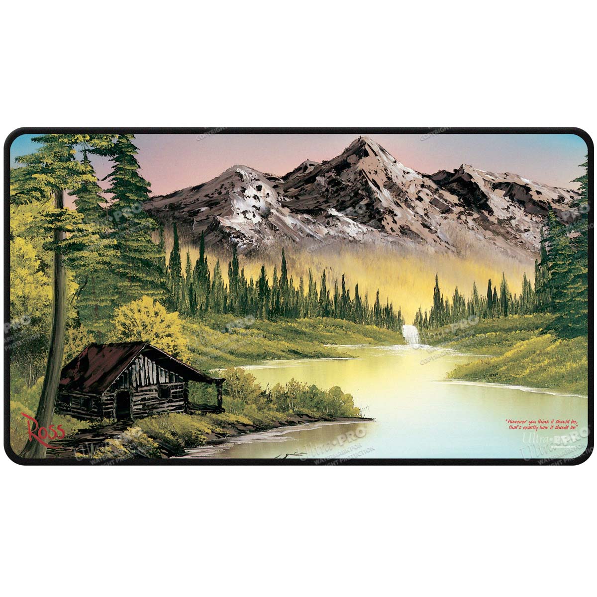 Ultra PRO – Bob Ross Mountain Retreat Black Stitched Playmat