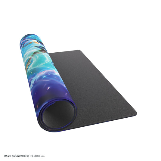 Gamegenic Prime Playmat Reality Fracture Entrust the Spark – tappetino parzialmente arrotolato, lato Magic