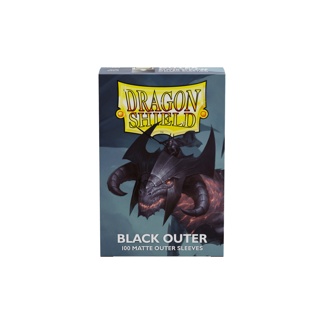 Dragon Shield - Outer Sleeves Black Matte - Standard Size (100 Bustine)