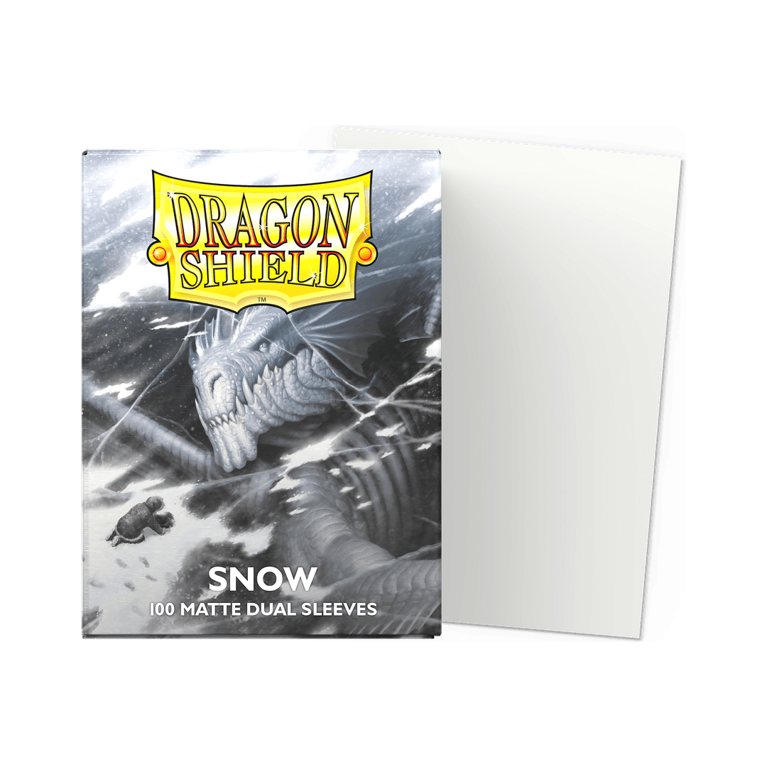 Dragon Shield - Matte Dual Sleeves Snow - Standard Size (100 Bustine)