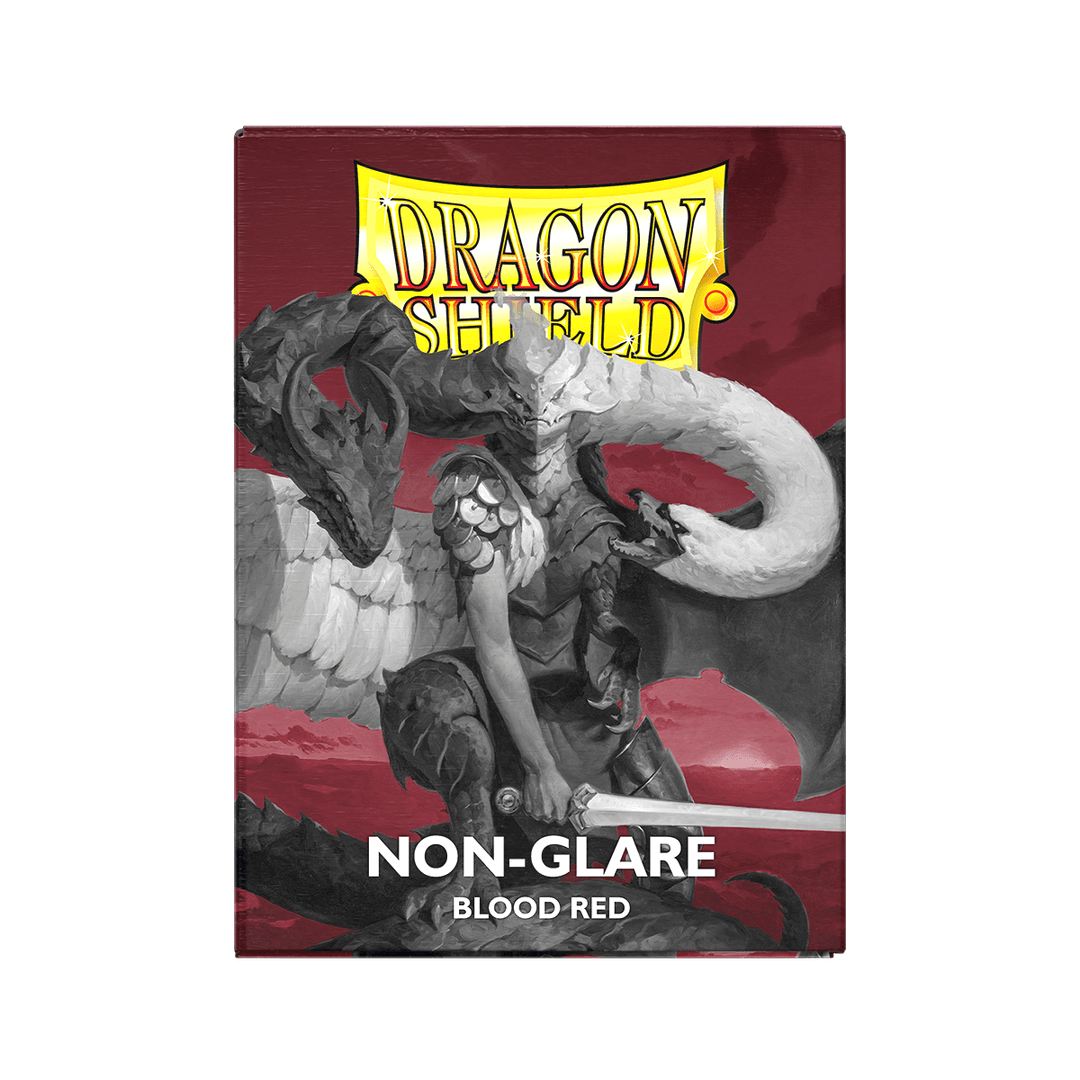 Dragon Shield - Non-Glare Matte Sleeves Blood Red - Standard Size (100 Bustine)