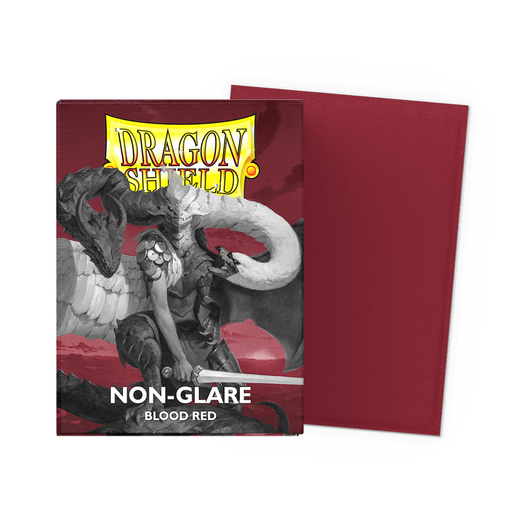 Dragon Shield - Non-Glare Matte Sleeves Blood Red - Standard Size (100 Bustine)