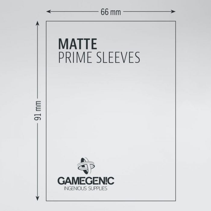 100 Gamegenic Matte Prime Sleeves – Bustine Protettive TCG – White