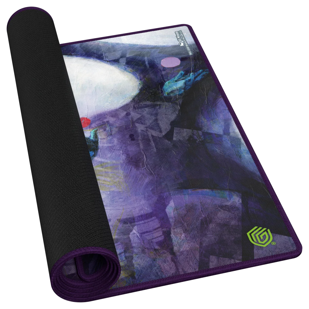 Ultimate Guard Play-Mat Reality Fracture Avatar of Burgeoning Echoes – tappetino parzialmente arrotolato e base