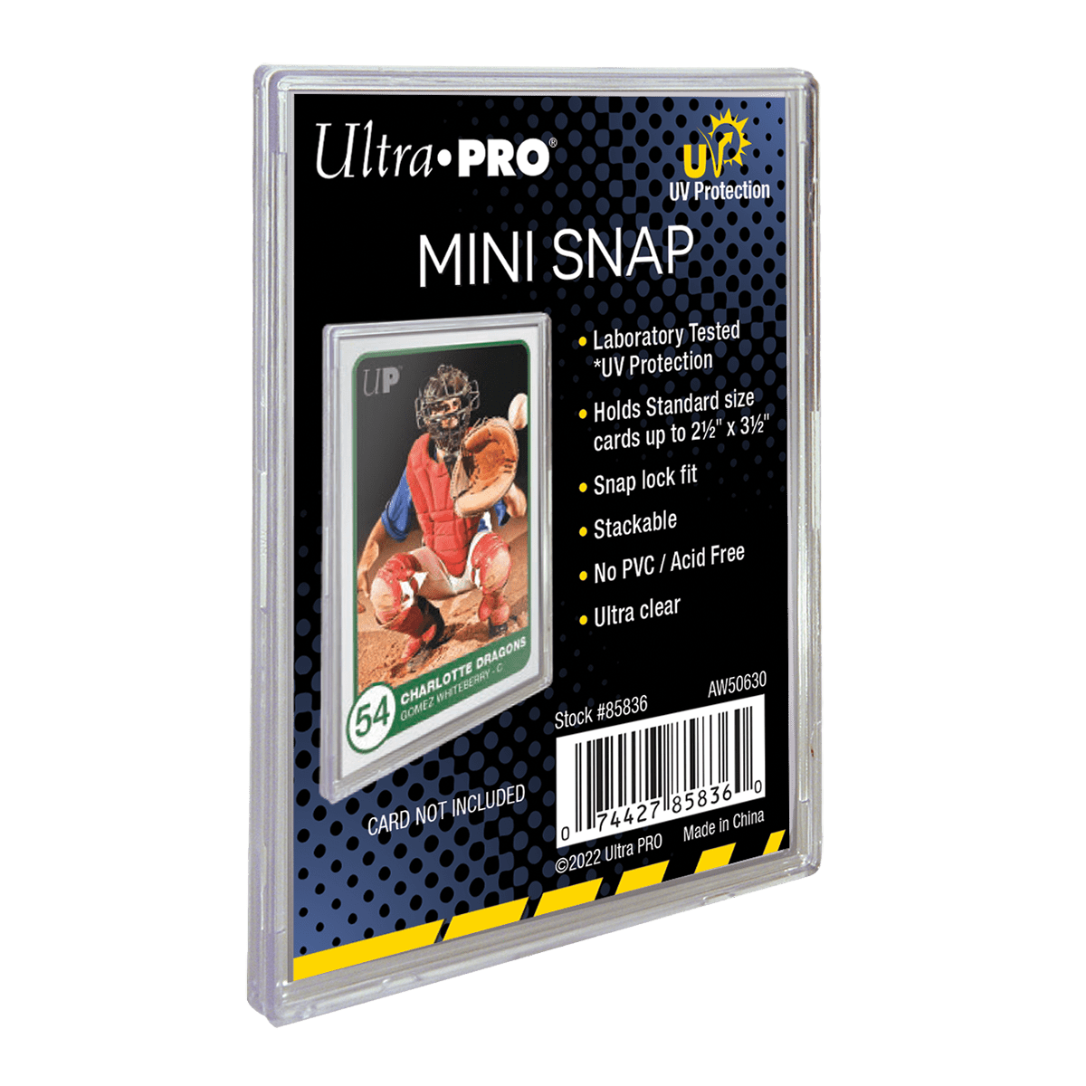 Ultra PRO – Mini Portacarte a Scatto UV (Snap) – per carte standard 2.5″×3.5″ – Ultra Clear, impilabile, senza PVC
