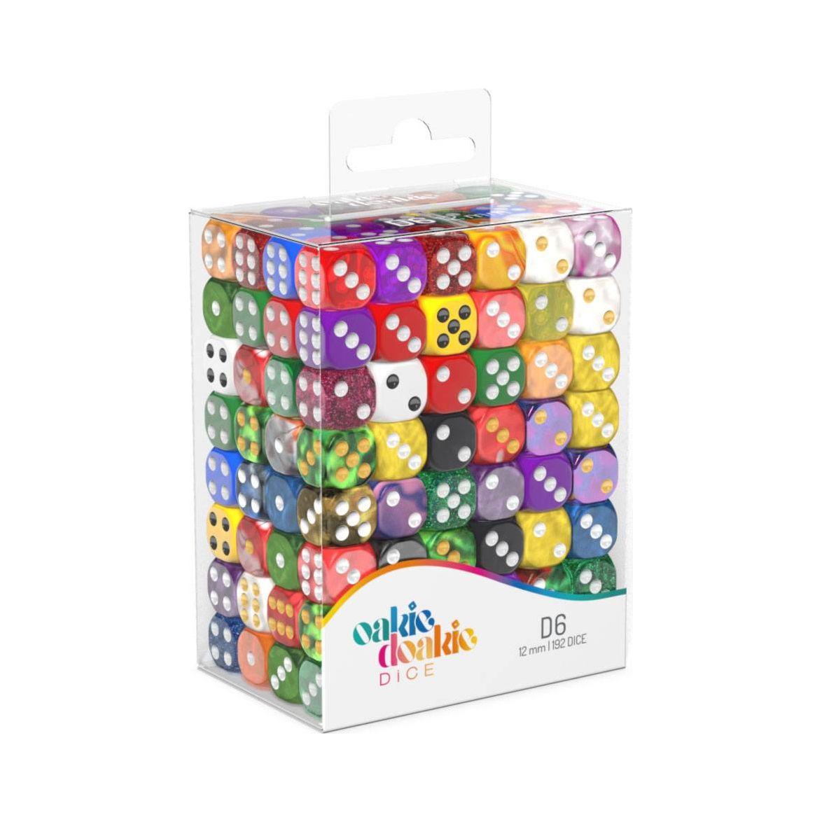 Oakie Doakie Dice Set D6 12 mm Retail Pack Mixed (192 pezzi) – Confezione Mista di Dadi