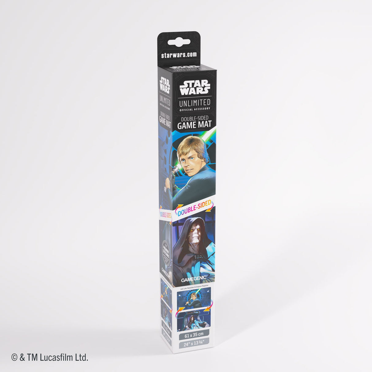 Gamegenic Star Wars Unlimited Double-Sided Game Mat – Jedi Luke Skywalker & Emperor Palpatine