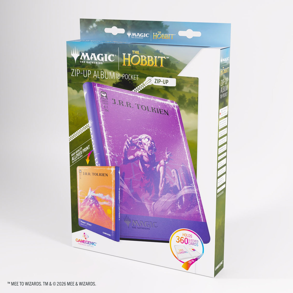 Gamegenic MTG The Hobbit Zip-Up Album 18-Pocket – Gollum, Riddle Master & The Lonely Mountain
