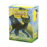 Dragon Shield - Matte Dual Sleeves Yellow & Silver (100 Bustine)
