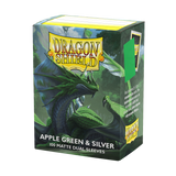 Dragon Shield - Matte Dual Sleeves Apple Green & Silver (100 Bustine)