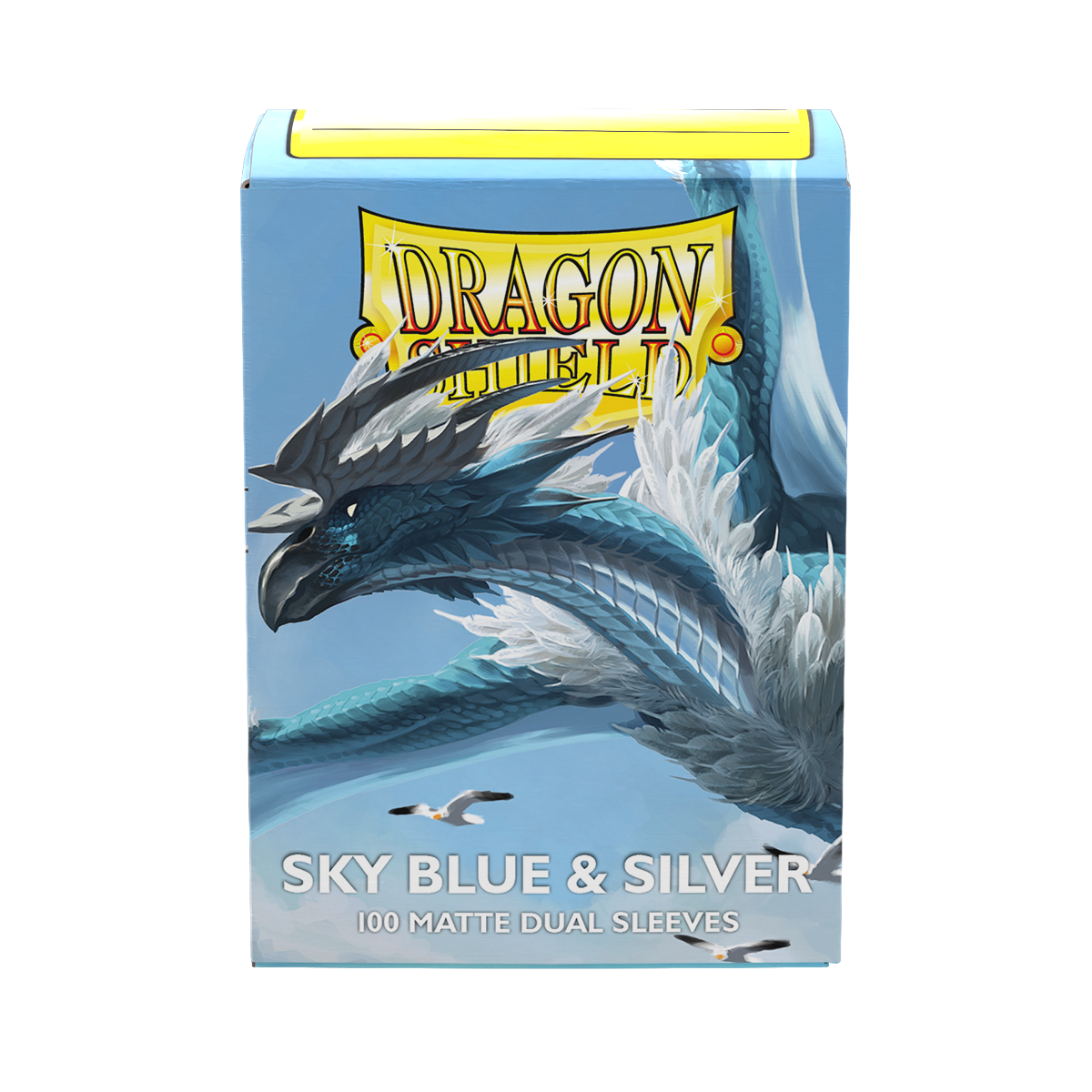 Dragon Shield - Matte Dual Sleeves Sky Blue & Silver (100 Bustine)