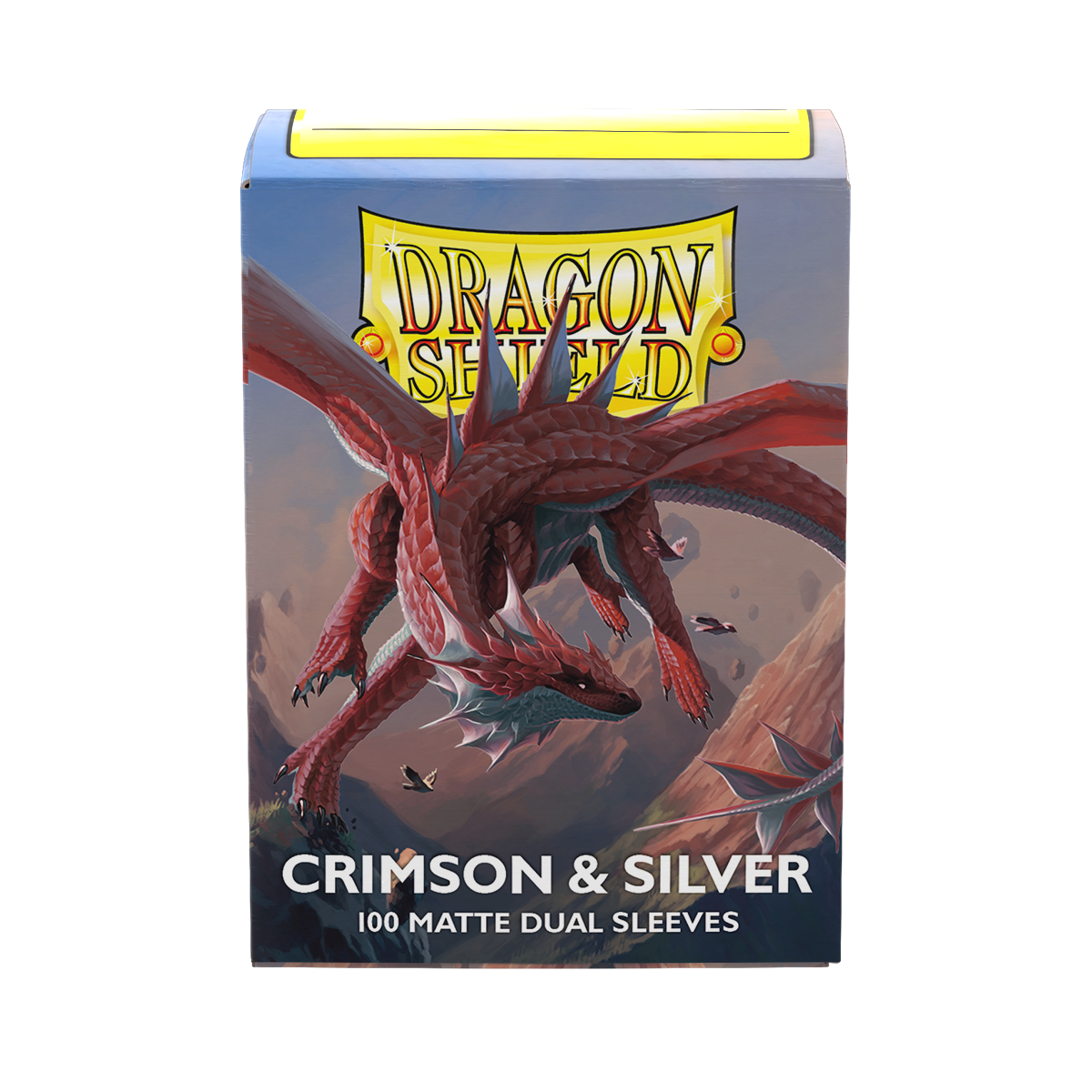 Dragon Shield - Matte Dual Sleeves Crimson & Silver (100 Bustine)
