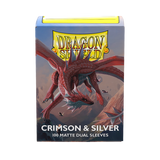 Dragon Shield - Matte Dual Sleeves Crimson & Silver (100 Bustine)