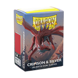 Dragon Shield - Matte Dual Sleeves Crimson & Silver (100 Bustine)