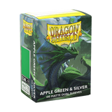 Dragon Shield - Matte Dual Sleeves Apple Green & Silver (100 Bustine)