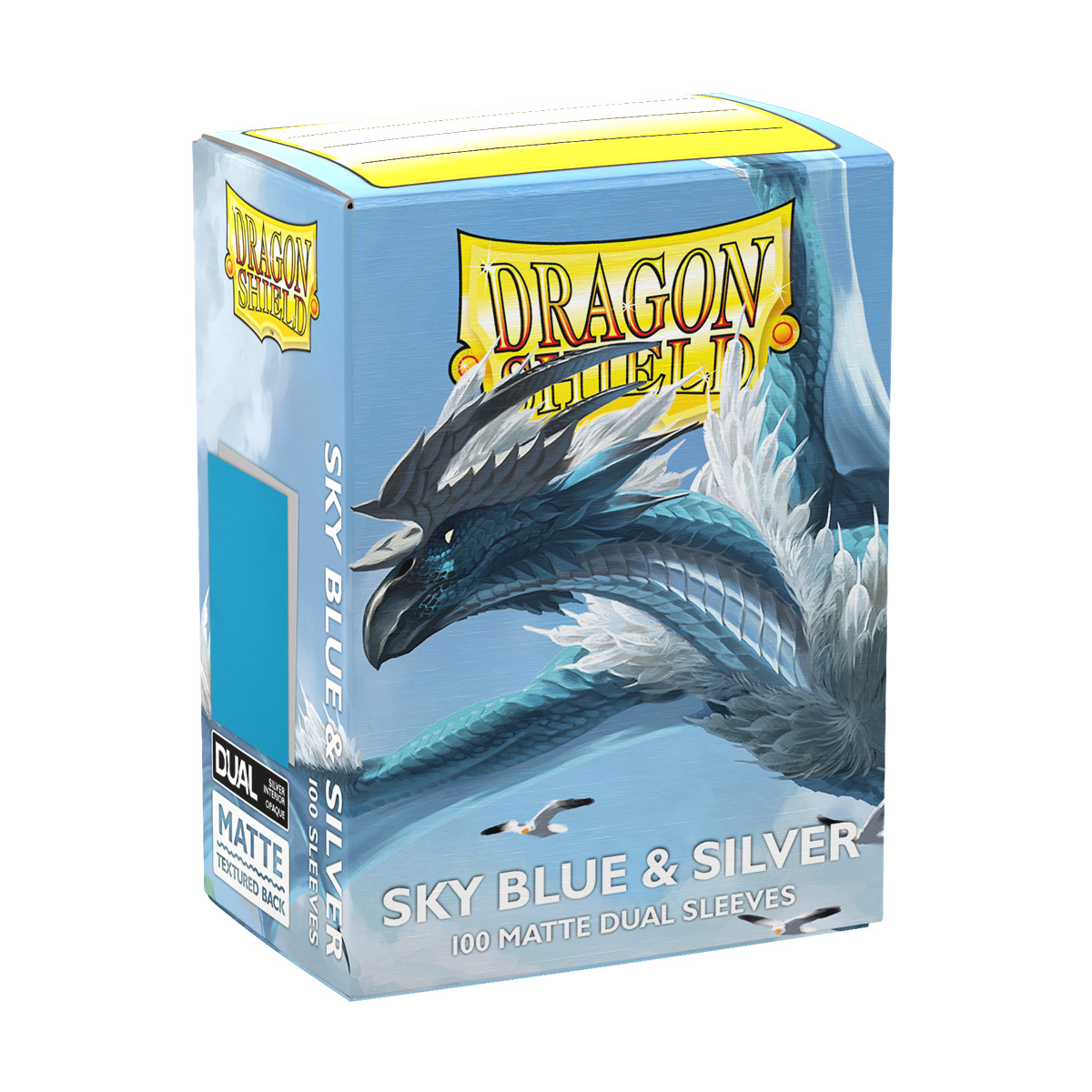 Dragon Shield - Matte Dual Sleeves Sky Blue & Silver (100 Bustine)