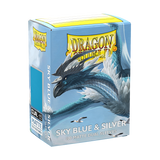 Dragon Shield - Matte Dual Sleeves Sky Blue & Silver (100 Bustine)