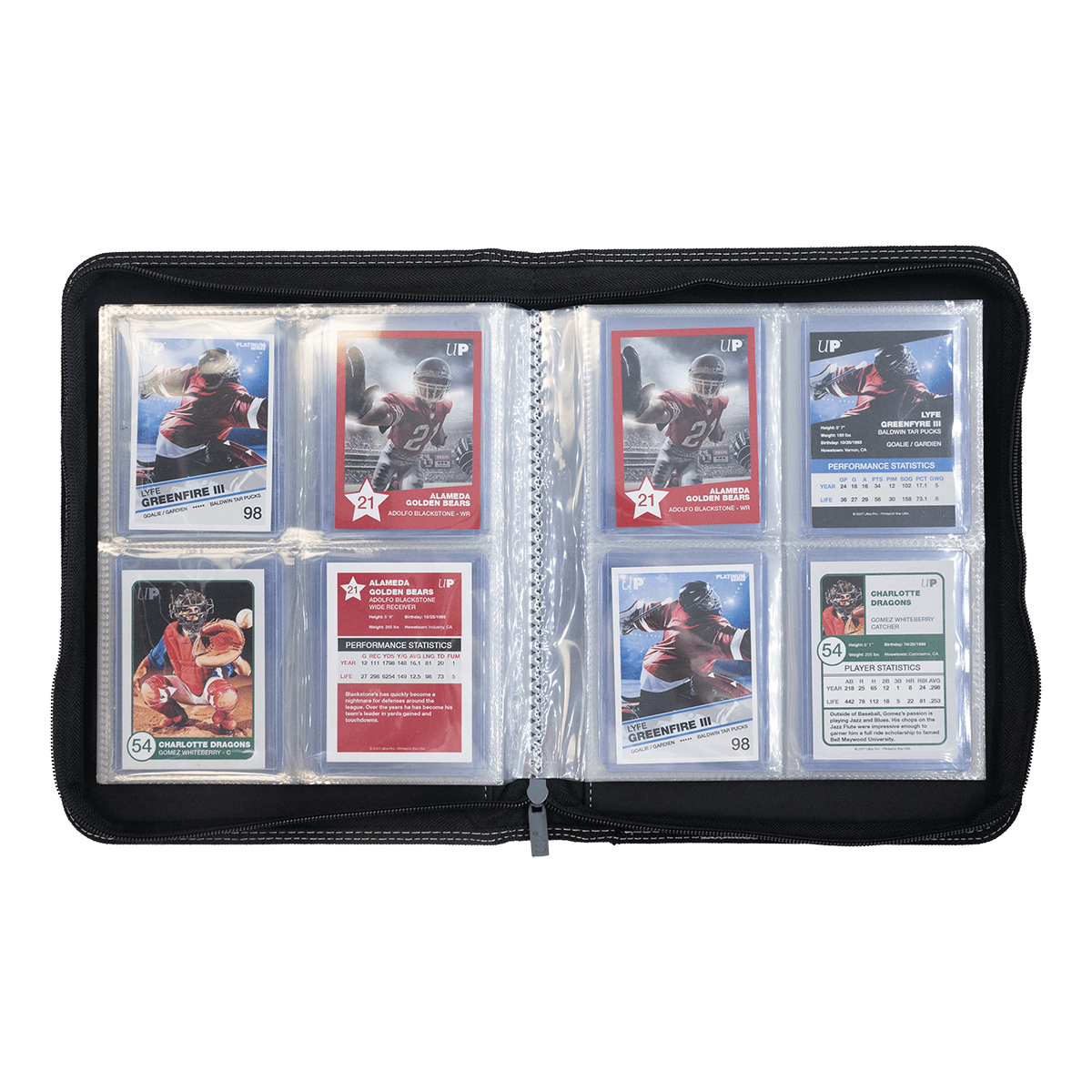 Ultra Pro Toploader Zippered 4-Pocket PRO-Binder - Black