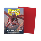 Dragon Shield - Matte Dual Sleeves Crimson & Silver (100 Bustine)