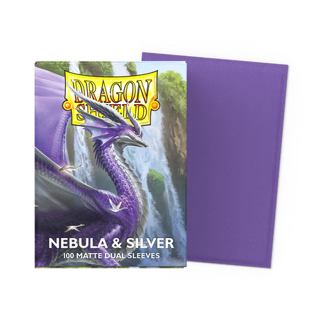 Dragon Shield - Matte Dual Sleeves Nebula & Silver (100 Bustine)