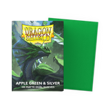 Dragon Shield - Matte Dual Sleeves Apple Green & Silver (100 Bustine)