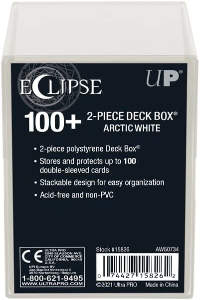 Ultra PRO Eclipse 2-Piece Deck Box Arctic White 100+