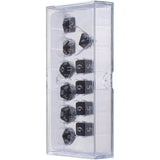 Ultra PRO Eclipse Acrylic RPG Dice Set Jet Black (11ct) – Set di Dadi per Giochi di Ruolo