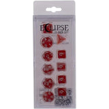 Ultra PRO Eclipse Acrylic RPG Dice Set Apple Red (11ct) – Set di Dadi per Giochi di Ruolo