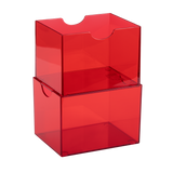 Dragon Shield - Strongbox Clear Red - Deck Box Rigido