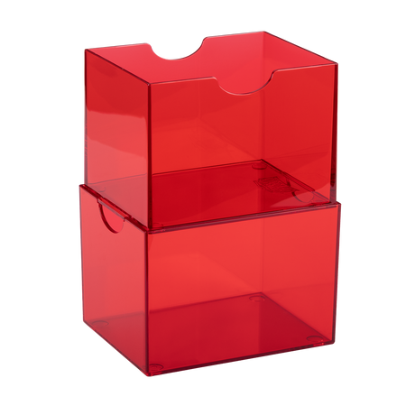 Dragon Shield - Strongbox Clear Red - Deck Box Rigido