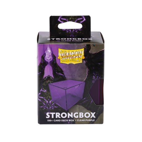 Dragon Shield - Strongbox Clear Purple - Deck Box Rigido