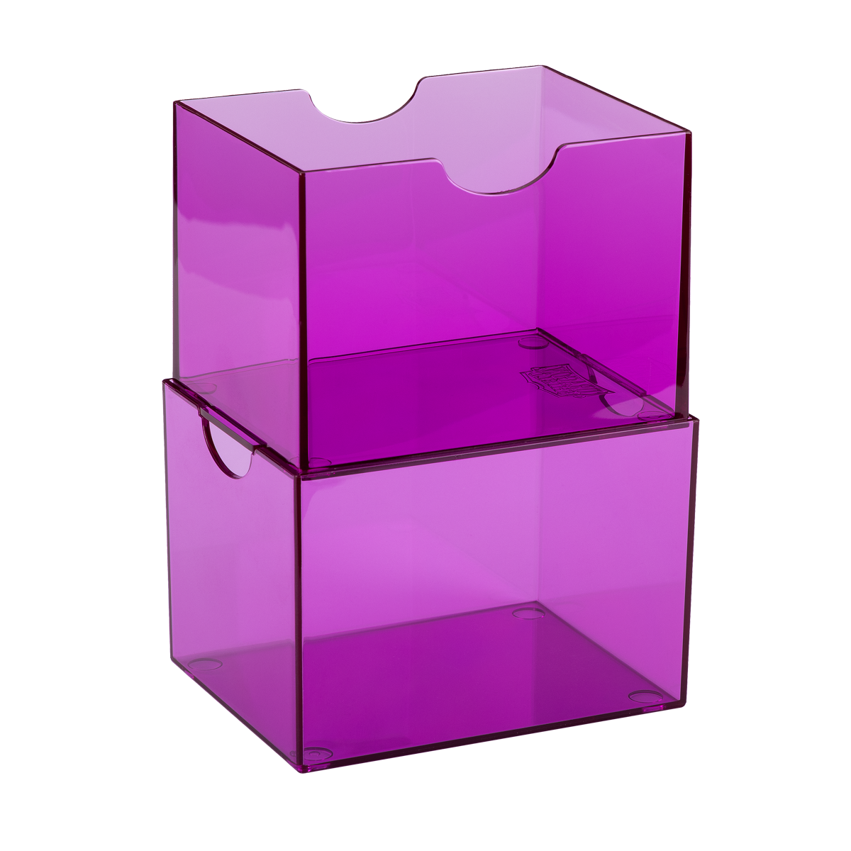 Dragon Shield - Strongbox Clear Purple - Deck Box Rigido