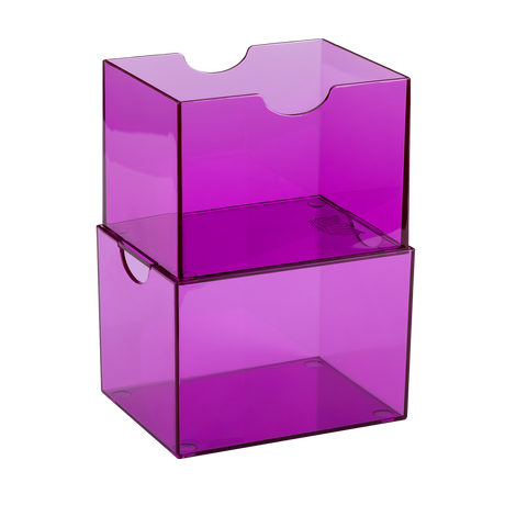 Dragon Shield - Strongbox Clear Purple - Deck Box Rigido