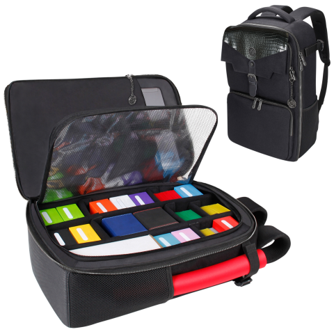 ENHANCE Collector’s Edition Card Gaming Backpack – Zaino Porta Carte con Divisori Rinforzati e Accessori Esclusivi